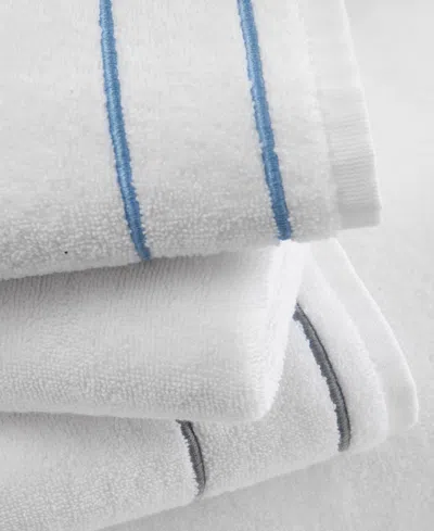 Cassadecor Bowery Stripe Cotton Wash Towel, 13" X 13" In Multi