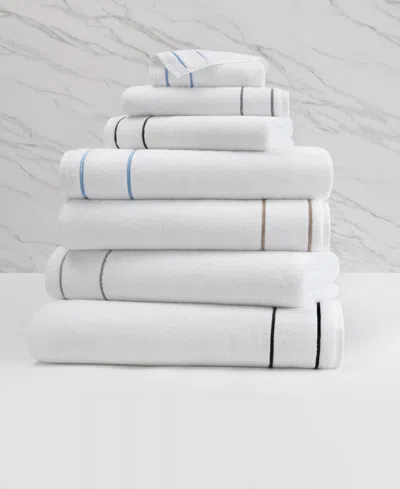 Cassadecor Bowery Stripe Cotton Wash Towel, 13" X 13" In Multi