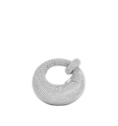 Jw Pei Handbags Abacus Crystal Mini Top Handle Clutch Bag In Silver