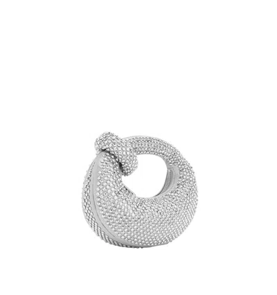 Jw Pei Handbags Abacus Crystal Mini Top Handle Clutch Bag In Silver