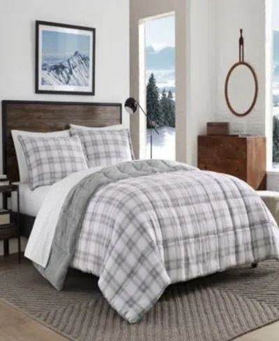 Eddie Bauer Sherwood Reversible Micro Suede Sherpa Comforter Sets In Green