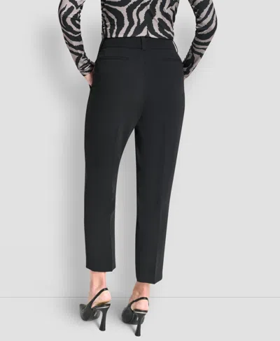 Dkny Women's Essex Ankle Leg Mid Rise Pants In Black