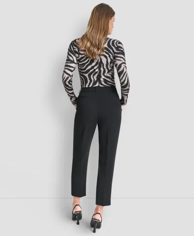 Dkny Women's Essex Ankle Leg Mid Rise Pants In Black