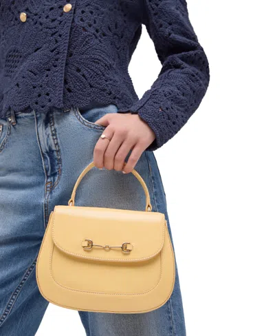 Sam Edelman Loraine Small Leather Top Handle Crossbody In Yellow