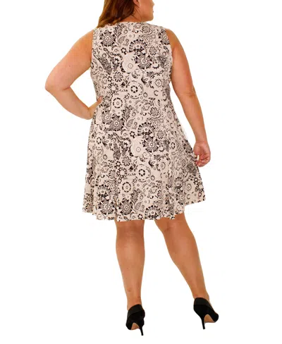 Ny Collection Plus Size Sleeveless Tank Dress In White