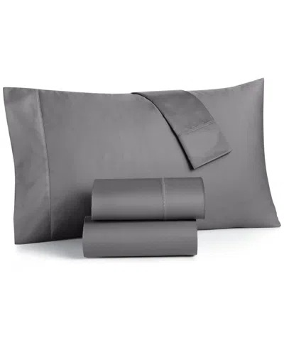 Charter Club Solid 550 Thread Count 100% Cotton 4-pc. Sheet Set, Full, Exclusively At Macy's In Gray