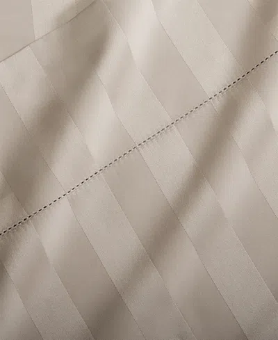 Charter Club 1.5" Stripe 550 Thread Count 100% Cotton 4-pc. Sheet Set, Queen, Exclusively At Macy's In Gray