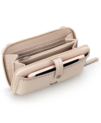 The Sak Iris Leather Smartphone Convertible Crossbody Wallet In Neutral