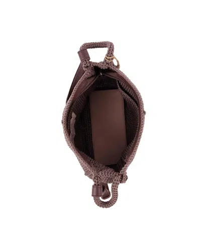 The Sak Los Feliz Crochet Small Crossbody Bag In Brown