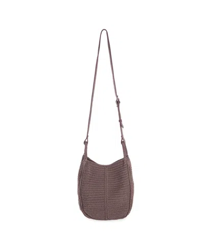 The Sak Los Feliz Crochet Small Crossbody Bag In Brown