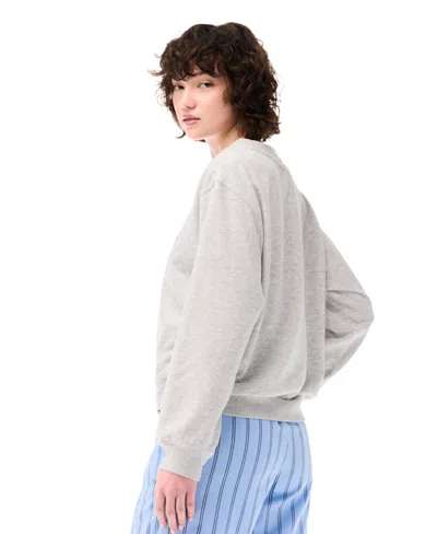 Gap Women's Long Sleeve Sleepwear Crewneck Pullover Top In Gray