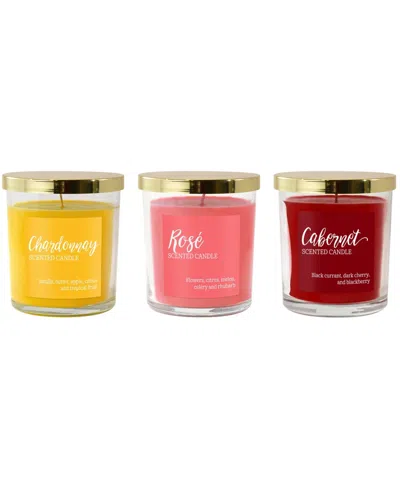 Jh Specialties Inc/lumabase Lumabase Scented Candles- Wine Collection- Set Of 3