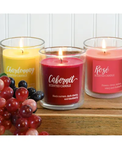 Jh Specialties Inc/lumabase Lumabase Scented Candles- Wine Collection- Set Of 3