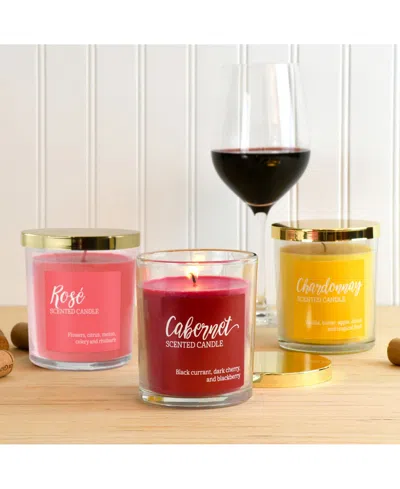 Jh Specialties Inc/lumabase Lumabase Scented Candles- Wine Collection- Set Of 3