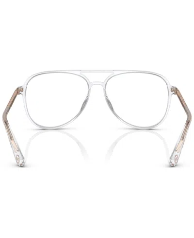 Michael Kors Women's Pilot Eyeglasses, Mk4096u56-o In Transparent