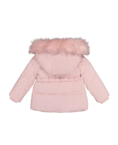 S Rothschild & Co Baby Girls Hooded Parka Jacket In Pink