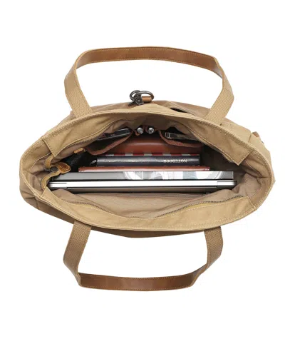 Tsd Brand Valley And Sky Canvas Tote Bag In Brown