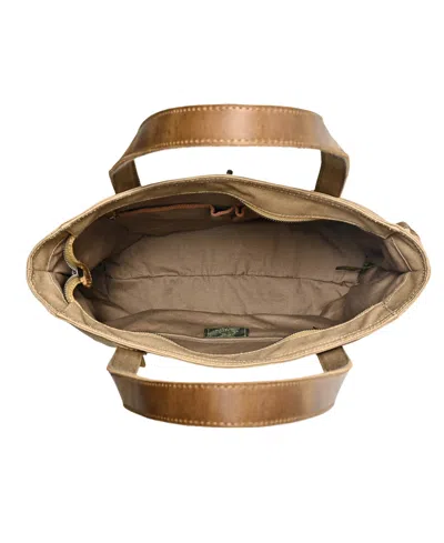 Tsd Brand Valley And Sky Canvas Tote Bag In Brown