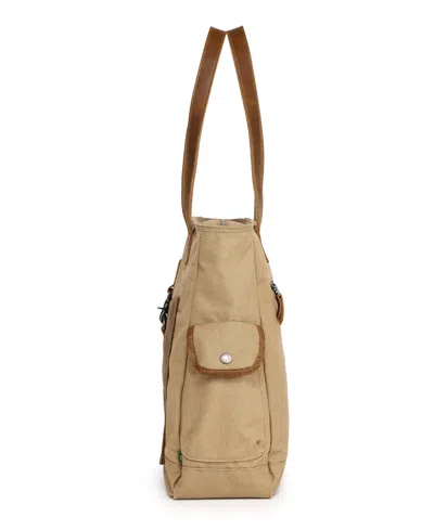 Tsd Brand Valley And Sky Canvas Tote Bag In Brown