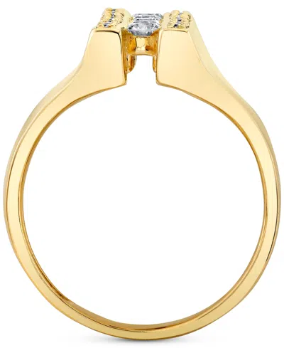 Macy's Diamond Three Row Asymmetric Statement Ring (1 Ct. T.w.) In 14k Gold In Gold