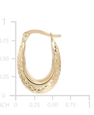 Macy's Graduated Textured Chunky Oval Hoop Earrings In 14k Gold, Created For  In Gold