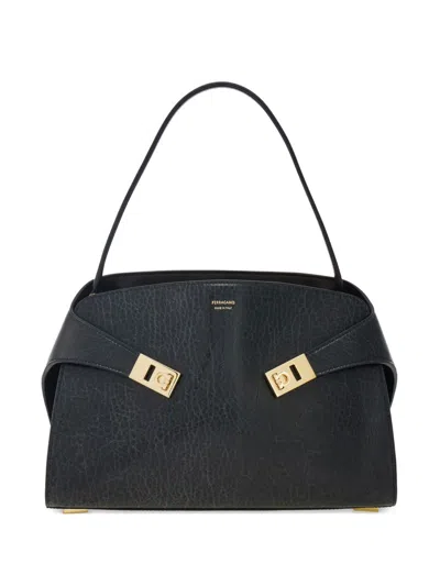 Ferragamo Leather Shoulder Bag Adaptable Strap In Multi