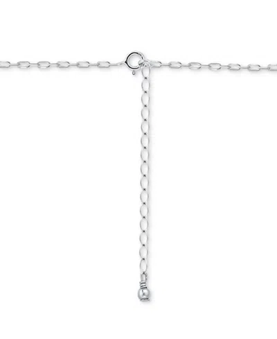 Giani Bernini Cubic Zirconia Polished Heart Paperclip Link Pendant Necklace, 16" + 2" Extender, Created For Macy's In White