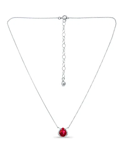 Giani Bernini Lab Grown Ruby And Cubic Zirconia Accent Necklace In Multi