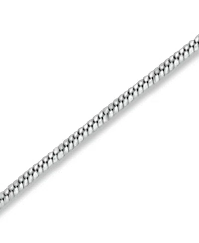 Giani Bernini Sterling Silver Necklace, 18" Square Snake Chain In Silver