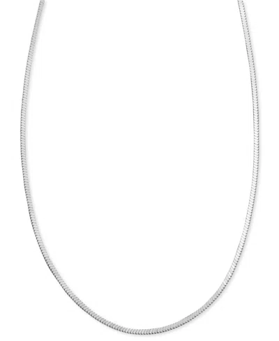 Giani Bernini Sterling Silver Necklace, 24" Square Snake Chain In Silver