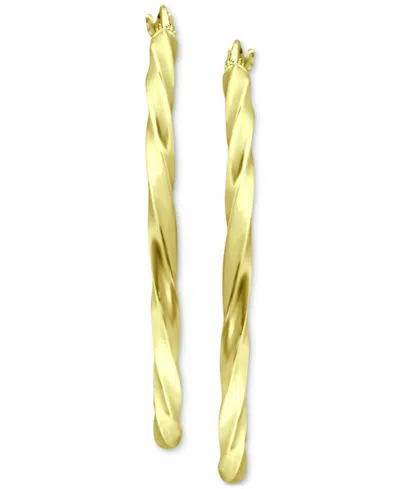 Giani Bernini Twist Hoop Earrings In 18k Gold Plated Sterling Silver Or Sterling Silver Created For Macys In Gold
