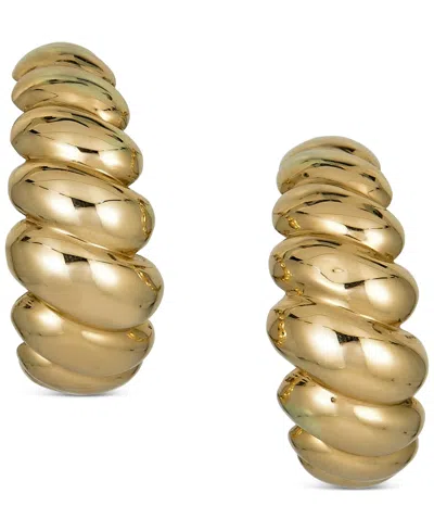 Macy's Croissant-style Small Hoop Earrings In 14k Gold In Gold
