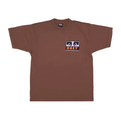 Obey Men's Subvert Heavyweight Classic Box Tee Sepia T-shirt In Brown