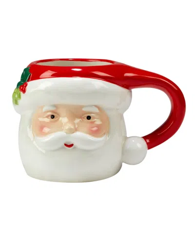 Certified International Holiday Magic Santa 4 Piece 3d Mug Set In Multi