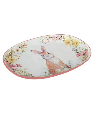 Certified International Easter Garden Oval Serving Platter, 17" X 12.5" In Multi