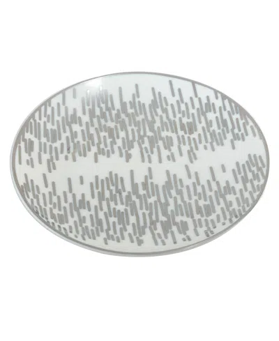 Certified International Matrix Gold-silver Tone Canape Plates Set Of 6 In Silver