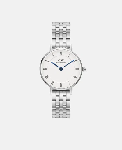 Daniel Wellington Unisex Analog Silver-tone Stainless Steel Watch, 28mm In Metallic