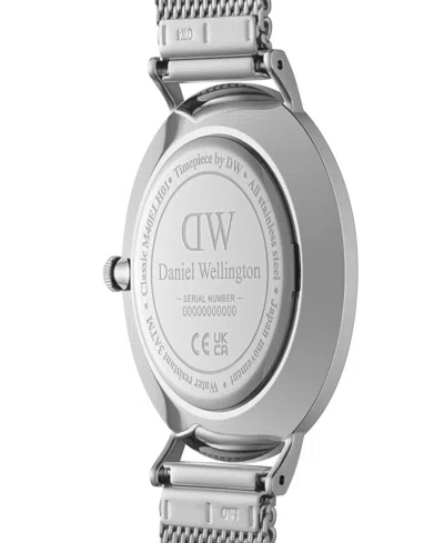 Daniel Wellington Unisex Analog Silver-tone Stainless Steel Mesh Watch, 40mm In Silver