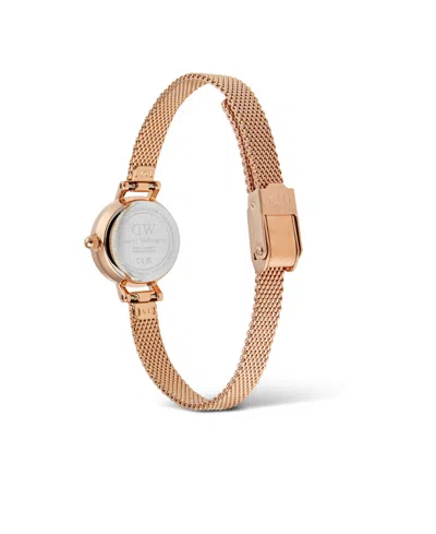Daniel Wellington Unisex Analog Rose Gold-tone Stainless Steel Watch, 19mm In Gold