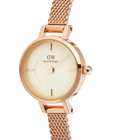 Daniel Wellington Unisex Analog Rose Gold-tone Stainless Steel Watch, 19mm In Gold