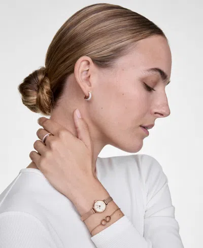 Daniel Wellington Unisex Analog Rose Gold-tone Stainless Steel Watch, 19mm In Gold