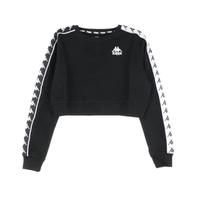 Kappa Ays Band Women's Cropped Crewneck Sweatshirt Black/white In Multi