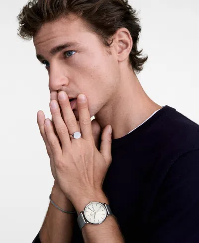 Daniel Wellington Classic Day Display Sterling Mesh Strap Watch, 40mm In Silver