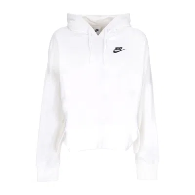 Nike Women's Hoodie Sportswear Club Fleece Oversized Hoodie Ssnl White/black In White