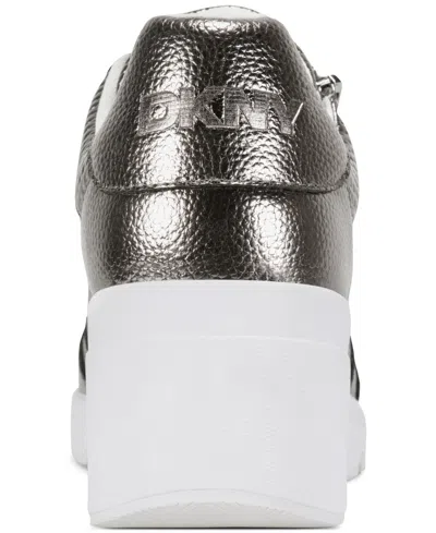 Dkny Women's Sorvino Wedge Sneaker In Metallic