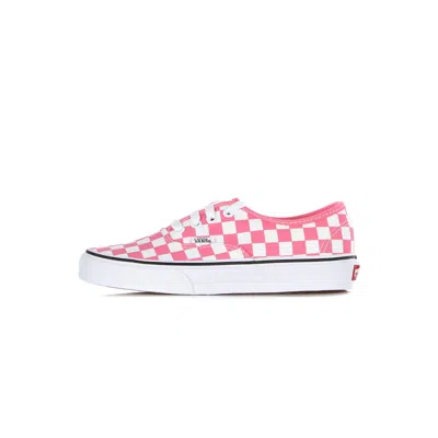 Vans Authentic Women's Low Shoe (checkerboard) Pink Lemonade/true White In Pink
