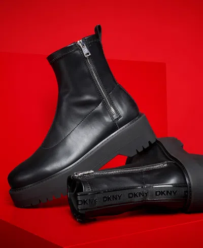 Dkny Balthild Lug Sole Bootie In Black