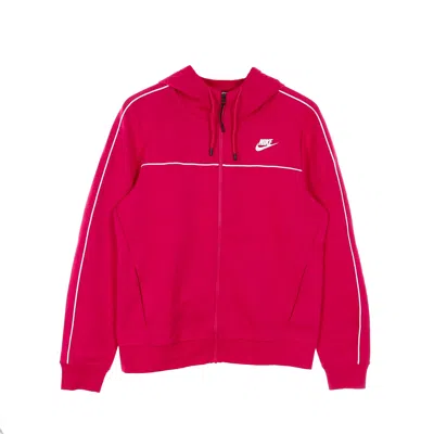 Nike Women's Lightweight Zip Hoodie W Sportswear Millenium Essential Fleece Full-zip Hoodie Fireberry/whi In Multi