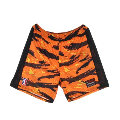 Propaganda Men's Basketball Shorts Tiger Camo Basket Short Orange In Orange