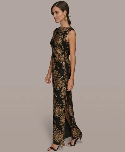 Donna Karan Women's Embellished Crewneck Maxi Dress In Black